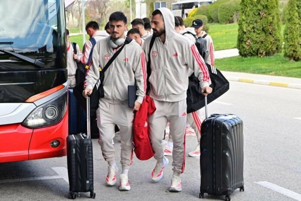 The North Macedonia leaving Skopje to head for Dublin today